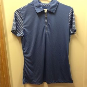 Blue golf shirt